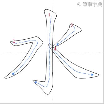 水的筆劃|水的筆順 國字「水」筆畫